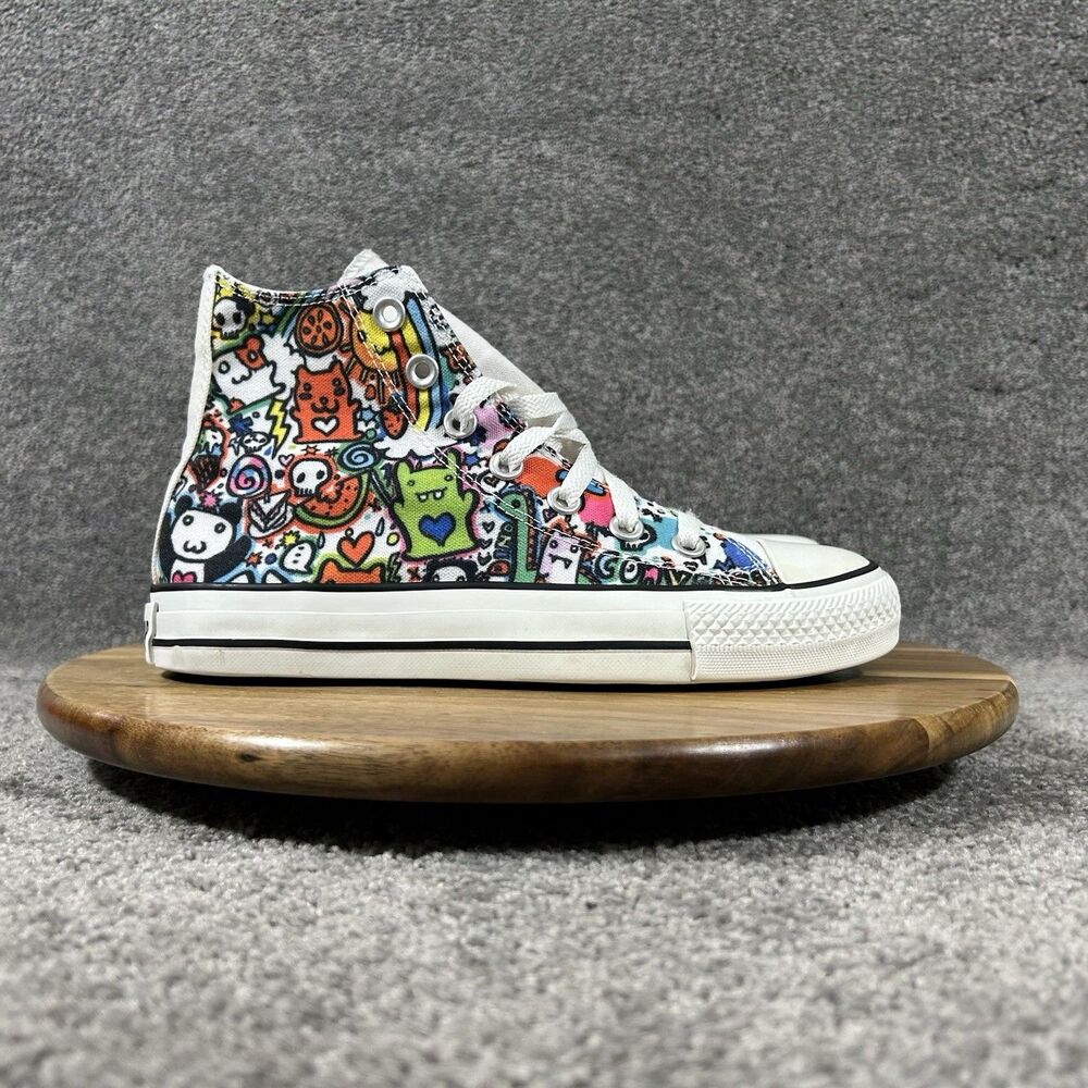 Converse Chuck Taylor All Star Women's Size 6 Doodle Cartoon Athletic Shoes Used